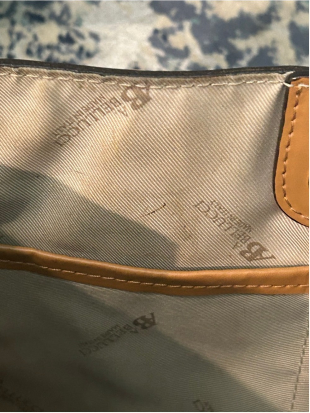 Women's A Bellucci Tan Leather Satchel made in Italy 14 x 11 x 6 - Picture 14 of 15